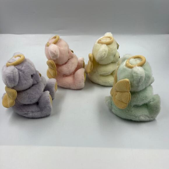Vintage Russ Berrie & CO Small Plush Angel Teddy Bears Lot 4 Hope Joy Love Peace - Picture 9 of 11